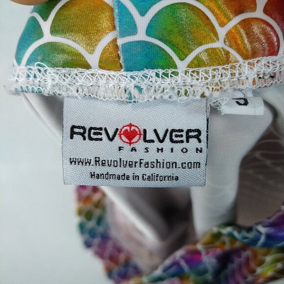 Revolver Fashion Rave Leggings Womens Size S Multicolor Rainbow Mermaid Festival - Picture 7 of 8